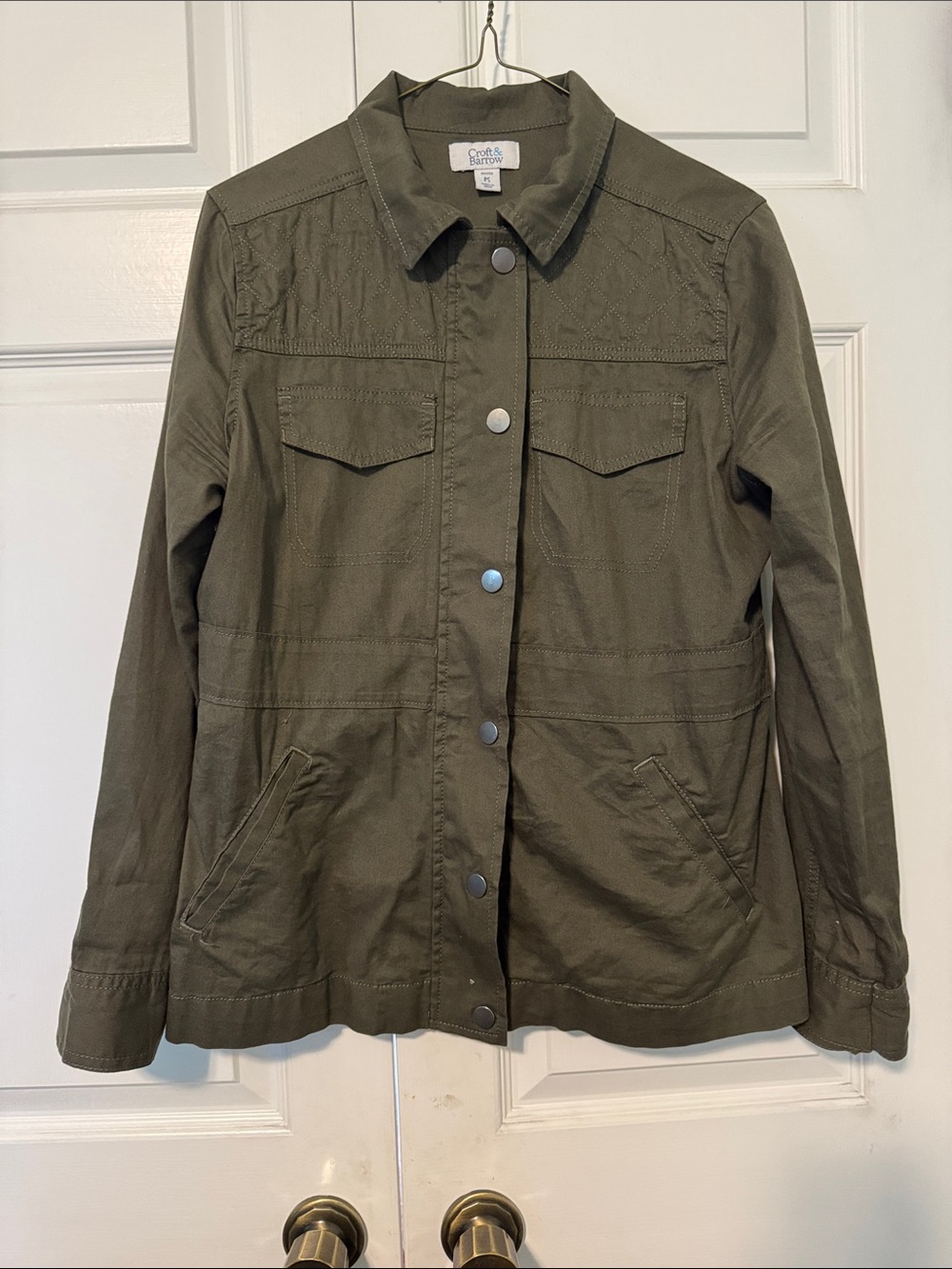 croft & barrow Military-Style Olive Utility Jacket PS